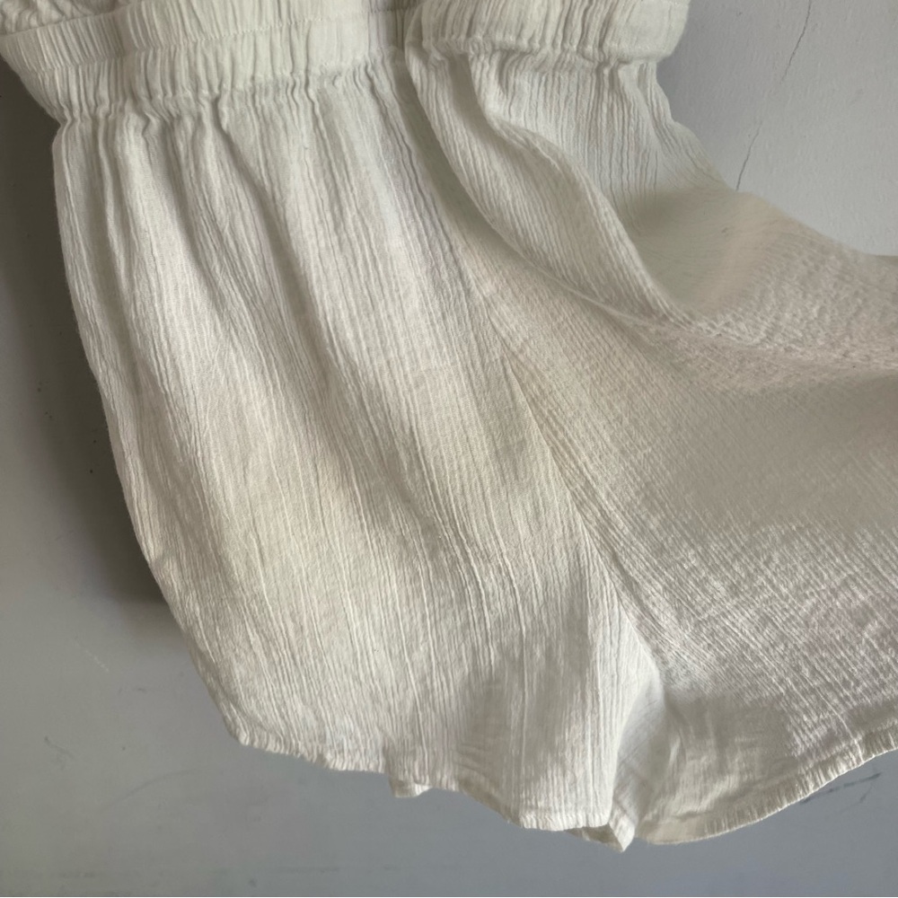 Lulus Headed to the Beach White Strappy Swim Cover-Up Romper Sz M - Picture 6 of 12